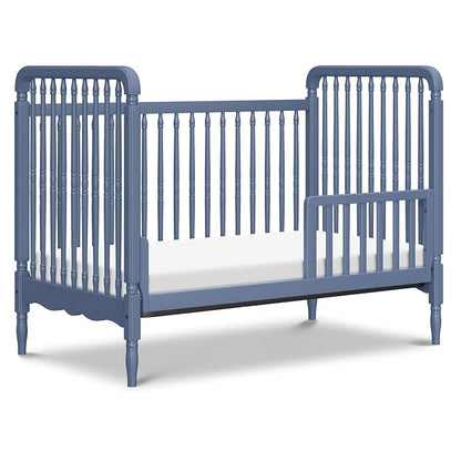 Namesake Liberty 3-in-1 Convertible Spindle Crib, Cove Blue | GREENGUARD Gold & FSC Certified, Converts to Toddler Bed & Daybed, 4 Adjustable Heights, Toddler Conversion Kit Included