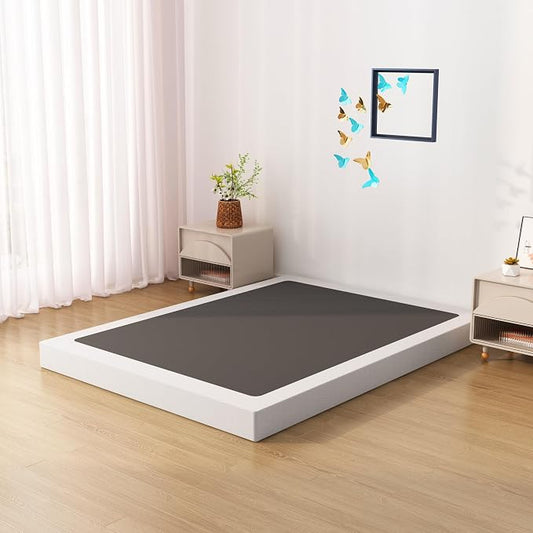 Upcanso King Box Spring Bed Base 6 Inch, Low Profile Metal Box Spring King with Fabric Cover, 3000 Lbs Max Weight Capacity Mattress Foundation, Noise-Free, Easy Assembly