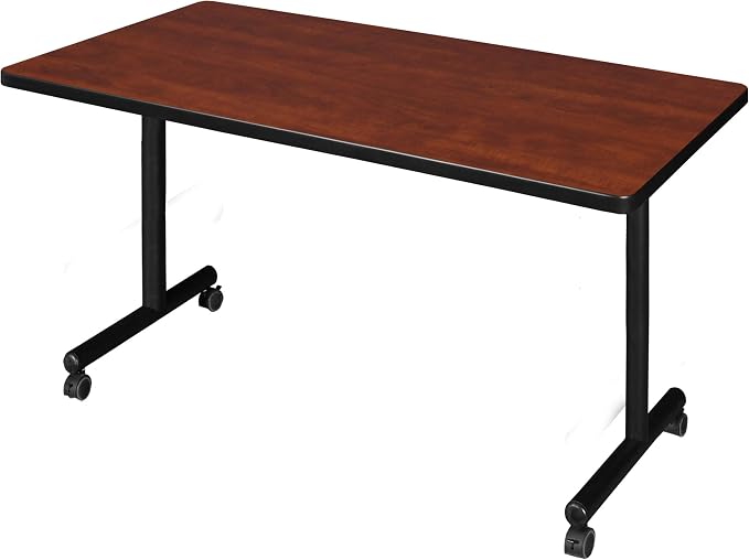 Romig Axis-Pro 48 x 30 in. Mobile T-Base Training Seminar Table- Cherry
