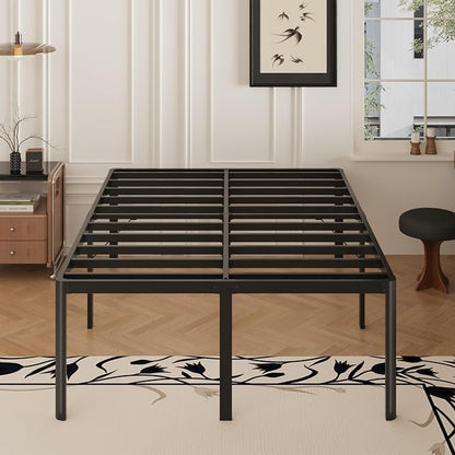 Yicensen 22 Inch High King Bed Frame with Rounded Corner Legs Heavy Duty Metal King Size Platform Bed Frame No Box Spring Needed, Easy Assembly, Noise Free, Black.