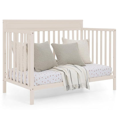 Delta Children Isabelle 6-in-1 Convertible Crib, Converts to Toddler Bed, Daybed, Sofa & Full Bed with/Without Footbaord, Greenguard Gold Certified, Mattress Heights, Soft Beige