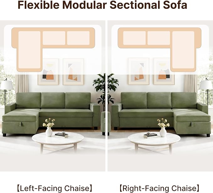 KISLOT 84 Inch Sectional Sleeper Sofa with Pull Out Bed Convertible 2 in 1 Couch with Storage Chaise & USB Charging Comfy L Shaped Modular Couches for Living Room Apartment(2 Box)