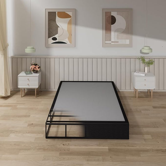 Tyndall 10 Inch Full Size Box Spring, Heavy Duty Metal Box Spring for Full Bed Mattress Foundation with Fabric Cover, Noise-Free, Non Slip, Easy Assembly