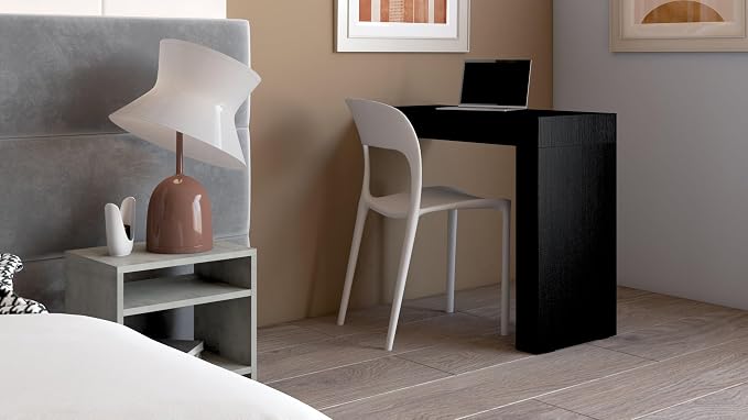 Mobili Fiver, Evolution Desk 35.4 x 15.7 in, Ashwood White with One Leg, Made in Italy