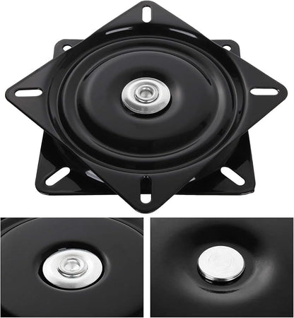 2 Pack 8 Inch Heavy Duty Bar Stool Swivel Replacement, 500lbs Capacity 360 Degree Square Swivel Chair Base Mechanism Seat Mount Plate for Barstools Recliner Chair Boat
