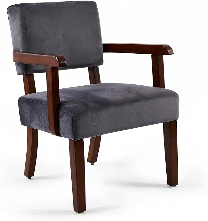 FAGAGA Modern Accent Chair, Upholstered Living Room Chairs with Wood Frame, Oversized Reading Armchair for Bedroom Waiting Room