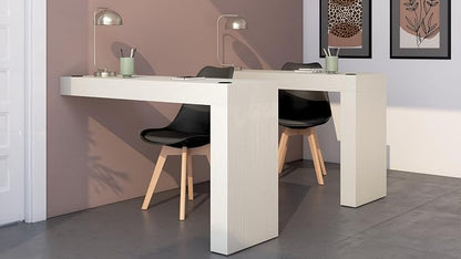 Mobili Fiver, Evolution Desk 47.2 x 15.7 in, Ashwood Black with One Leg, Made in Italy