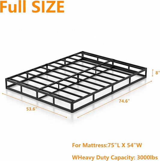 DORITRON 8 Inch Full Box Spring, 3000lbs Heavy Duty Box Spring Full Size Bed Base Metal Mattress Foundation, Easy Assembly, Noise Free