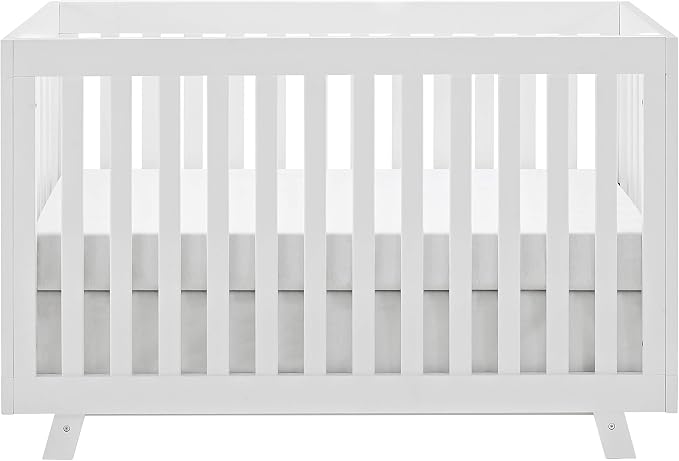 Storkcraft Beckett 3-in-1 Convertible Crib – GREENGUARD Gold Certified, Fits Standard Crib Mattress, Converts to Toddler Bed and Daybed, 4 Mattress Heights, Grow-with-Me Design (White)
