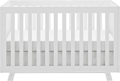 Storkcraft Beckett 3-in-1 Convertible Crib – GREENGUARD Gold Certified, Fits Standard Crib Mattress, Converts to Toddler Bed and Daybed, 4 Mattress Heights, Grow-with-Me Design (White)