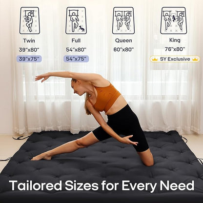 Syrinx Water Resistant Japanese Futon Mattress, Full Size 75"x54", 2.5 Inch Thick Japanese Floor Mattress Tatami Mat, Foldable Floor Bed Sleeping Pad for Dormitory Guest Room Camping