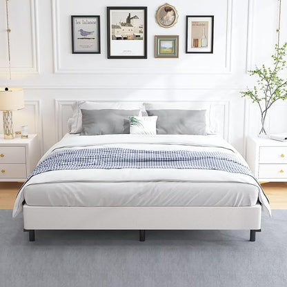ALDRICH 5 Inch Heavy Duty Metal Box Spring Mattress Foundation 3000lbs Max Weight Capacity/Non-Slip/No Noise/Easy Assembly/Easy Clean Cover,King