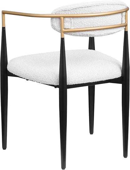 Morden Fort Modern Dining Table and Chairs Set for 4, 70" Black Dining Table with White Faux Marble Top and 4 Upholstered Chairs for Kitchen, Restaurant and Conference