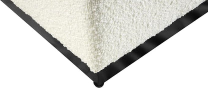HomePop 16" Cube Ottoman - Cream Boucle