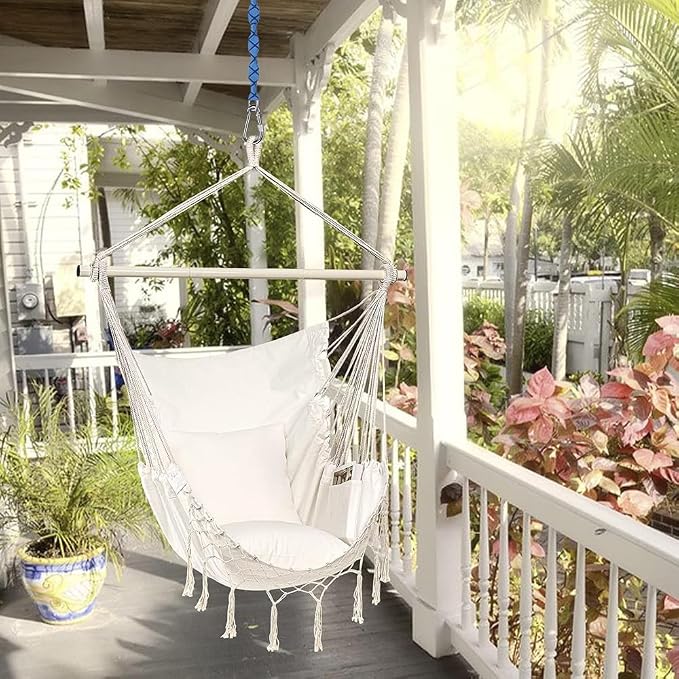 BeneLabel 4Pcs 65" Stainless Steel Swing Chains with Quick Connect Hooks 1000 lbs Capacity Hanging Chain for Porch Swing, Hammock Chairs, Punching Bags, Hanging Chair Chains with Handle Grip Sleeve