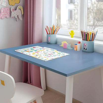 Kaboon Table Top 23.62" D x 59.1" W, Solid One-Piece Desktop, Universal Wood Countertop, Reversible Laminate Top, Double Desks, L-Desk DIY, Home and Commercial,Grayish Blue