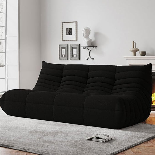WHGBJA Bean Bag Chair for Adults with Memory Foam Couch, 3 Seater Bean Bag Sofa for Bedroom, Living Room, Reading, Gaming Floor Sofa Couch, Boneless, Comfy