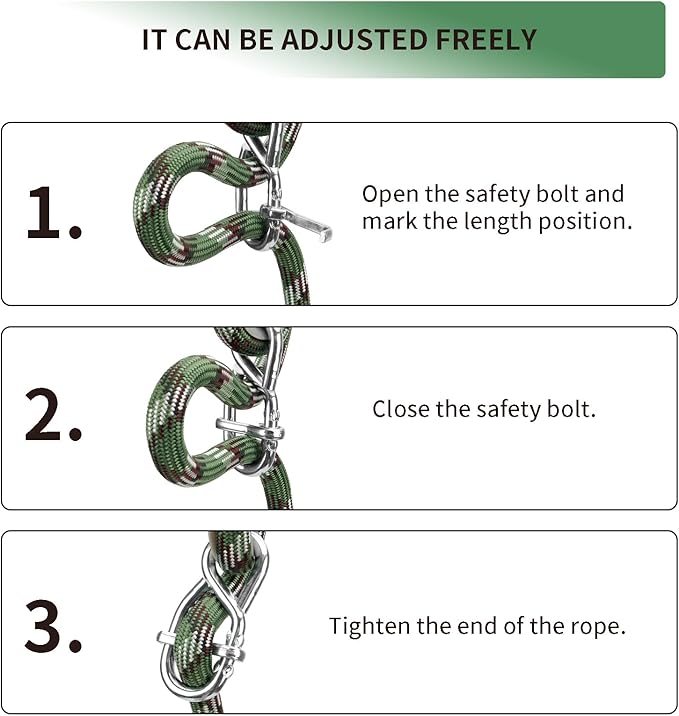 Heavy Duty Tree Swing Ropes, Hammock Hanging Chair Hanging Kit, Length Adjustable Swing Hanging Straps for Outdoor Camping Playground Set Accessories 5.6Ft(67"),