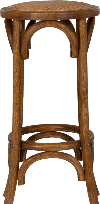 Linon Home Décor Tampa Walnut Backless Bar Stool,