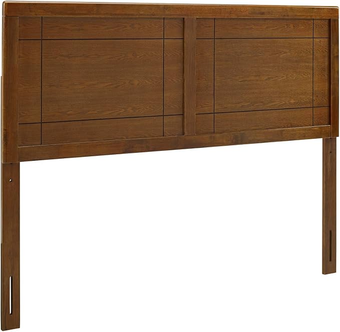Modway MOD-6221-WAL Archie Full Wood Headboard, Walnut