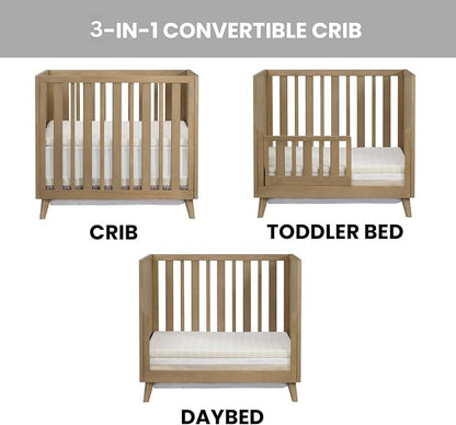 Oxford Baby Renwick 3 in 1 Mini Crib, Acorn Brown