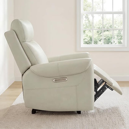 KISLOT Leather Recliner Chair Set of 2, Wall Hugger RV Recliners with USB Charging Ports Electric Power Reclining Sofa for Living Room Home Theater Seating Bedroom