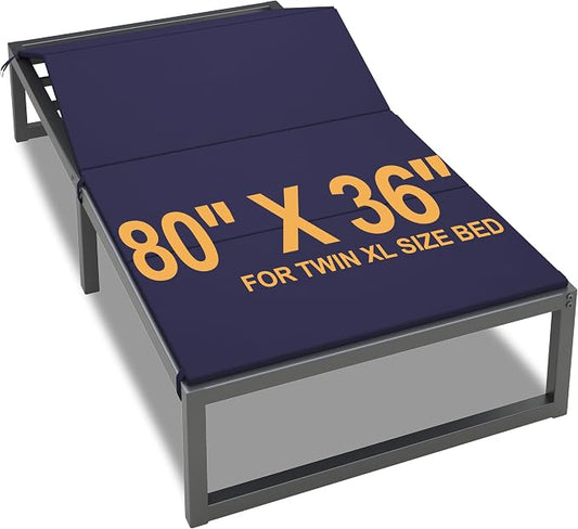 Lutown-Teen Bunkie Board Twin XL Under Mattress High-Density Polymer Bunkie Board Twin XL Size Anti-Sag, Breathable, Moisture Resistant, Noise Minimizing, Blue