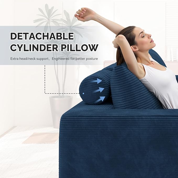 Boneless Couches for Living Room,Cloud Sectional Couch with L-Shape Chaise,Modern Modular Sofa with Deep Seat Upholstered Comfy Couches for Bedroom,No Assembly Required,1PCS