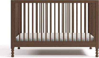 Storkcraft Rio 5-in-1 Convertible Crib and Toddler Guardrail – GREENGUARD Gold Certified, Toddler Bed Conversion Kit Included, Fits Baby Crib Mattress, Converts to Full Bed (Hazelnut)