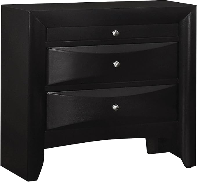 Coaster Home Furnishings Briana Transitional 5-Piece Bedroom Set Eastern King Size Storage Bookcase Bed Frame 56-inch Headboard Black 202701KE-S5