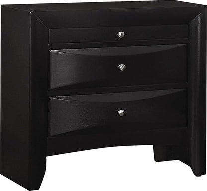Coaster Home Furnishings Briana Transitional 5-Piece Bedroom Set Eastern King Size Storage Bookcase Bed Frame 56-inch Headboard Black 202701KE-S5