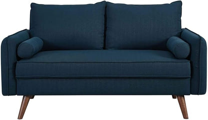 Modway Revive Contemporary Modern Fabric Upholstered Loveseat In Azure
