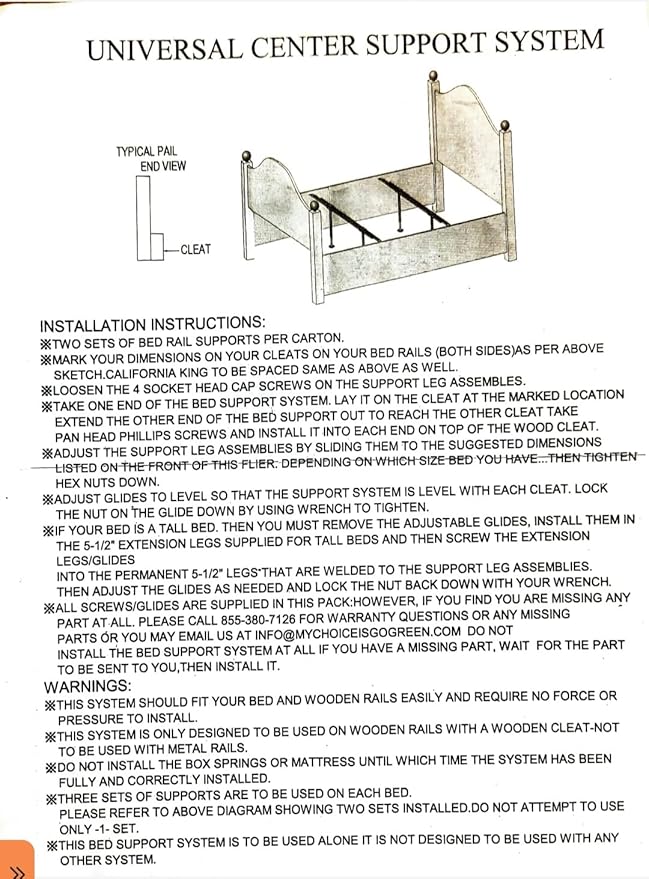 Universal Bed Support | Custom 30 yrs Experience
