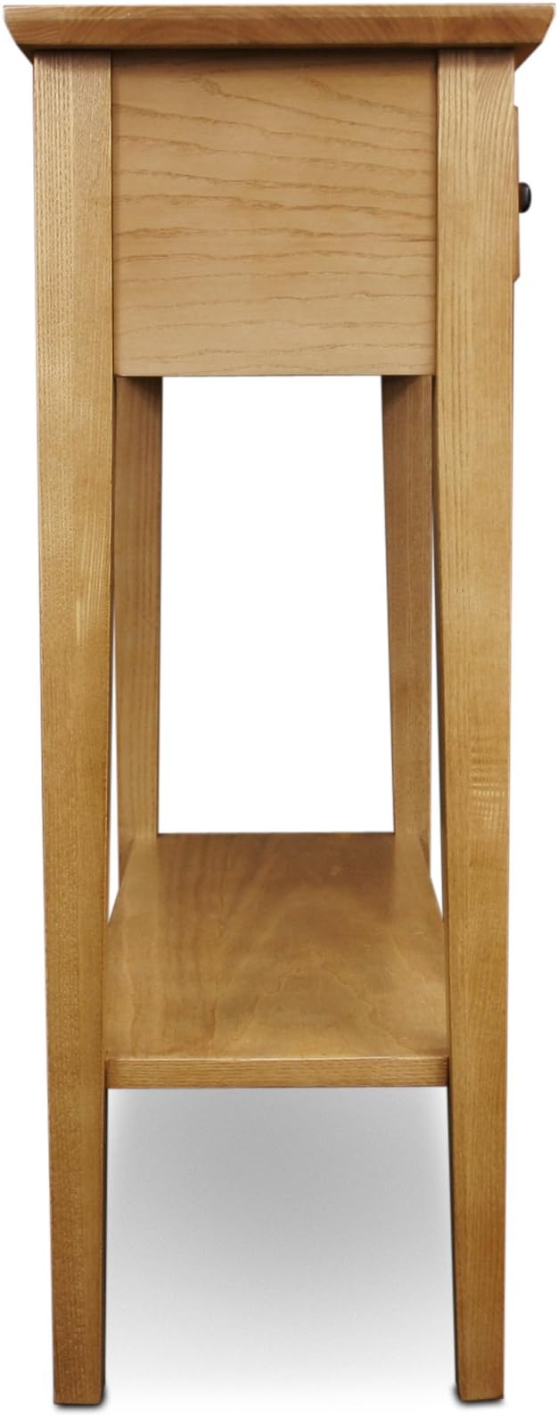 Leick Home Mission Console Table, Solid Wood, 2 Drawers, Bottom Display Shelf, Easy Assembly, For Hallway/Entryway/Behind Sofa, Desert Sand, 11.0 in. L x 30.0 in. W x 30.0 in. H, 10075-DS