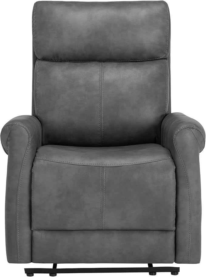 KISLOT Leather Recliner Chair for Adults Wall Hugger RV Recliner with USB Charging Ports Electric Power Reclining Sofa for Living Room Home Theater Seating Bedroom
