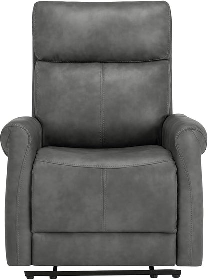KISLOT Leather Recliner Chair for Adults Wall Hugger RV Recliner with USB Charging Ports Electric Power Reclining Sofa for Living Room Home Theater Seating Bedroom