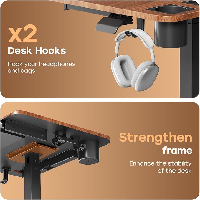Small Mobile Standing Desk with Drawer, 23.6"x19.7" Rolling Laptop Cart on Wheels, Height Adjustable Sit Stand Computer Workstation with Storage for Compact Space, Dark Wood