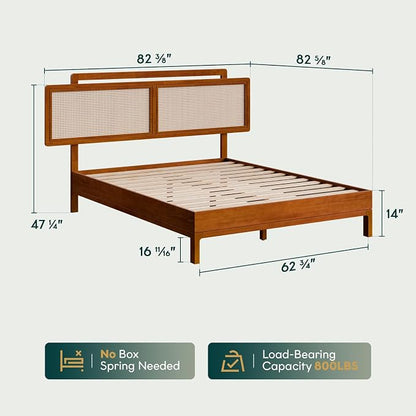 Neil Bed Frame - Queen - Milk Chocolate