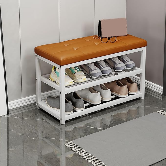 Wooden Shoe Storage Bench Modern Changing Stool SpaceSaving Design for Hallway & Living Room Versatile Closet Organizer Durable & Stylish Furniture