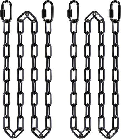 BeneLabel 2Pcs 100" (8.3ft) Swing Chain with Hooks 1000 LBs Capacity Black Coated Hanging Chains Porch Swing Chains for Hammock Chairs, Hanging Chair, Swingset, Heavy Bags