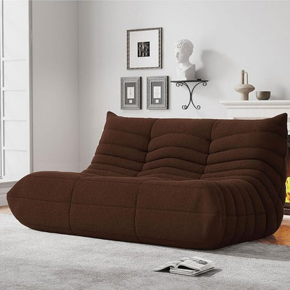 WHGBJA Bean Bag Chairs for Adults with Memory Foam Couch, Loveseat Sofa Chair for Bedroom, Living Room, Reading, Gaming Floor Sofa Couch, Boneless, Comfy