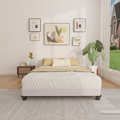 FMDMR Twin Box Spring 4 Inch - Low Profile Box Spring Twin, Heavy Duty Mattress Foundation Metal Bed Base with Fabric Cover, Noise Free, Easy Assembly, Non-Slip, 2500lbs Max