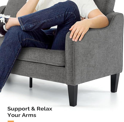 VINGLI Couches for Living Room Sofa 71" Small Couch Loveseat Sofa Mid-Century Modern Couch Grey Soft Chenille Couches Floor Sofa for Bedroom, Apartment, Lounge, Office