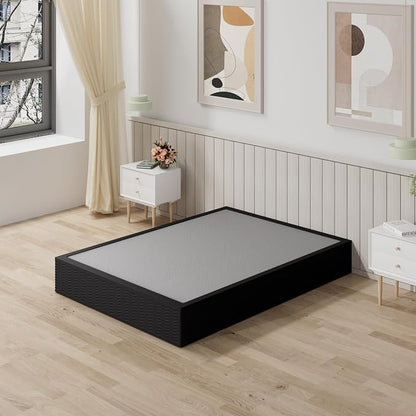 Tyndall 10 Inch Full Size Box Spring, Heavy Duty Metal Box Spring for Full Bed Mattress Foundation with Fabric Cover, Noise-Free, Non Slip, Easy Assembly
