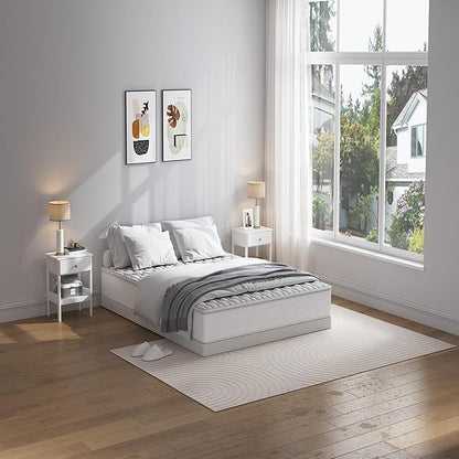 NHODIR Box Spring King, 3 Inch Low Profile Metal Bed Base | Sturdy Metal Frame With Washable Fabric Cover. Noise-Free Support.Easy Assembly. Durable Heavy-Duty Construction