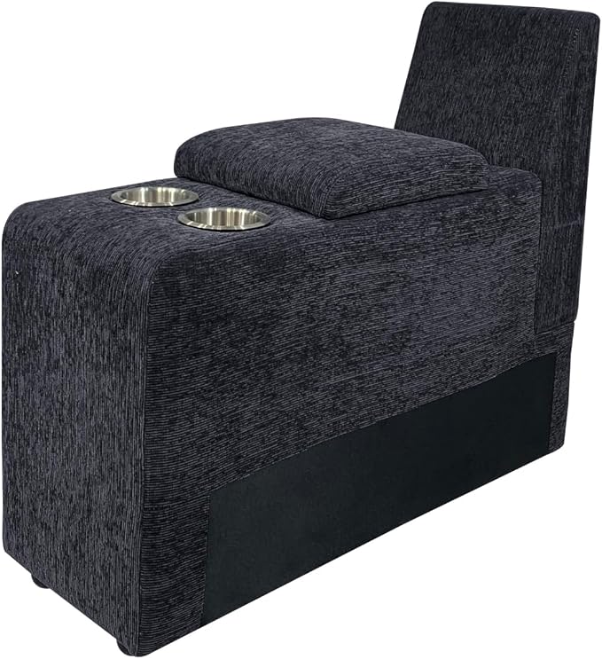 Ball & Cast 127" Oversized Modular L-Shaped Sectional Sofa,Large Chenille Upholstered Couch 7 Seat with Ottoman,Cup Holders&USB Ports,Comfty Sectionals W/Pillows&Storage Box,for Living Room,Dark Gray