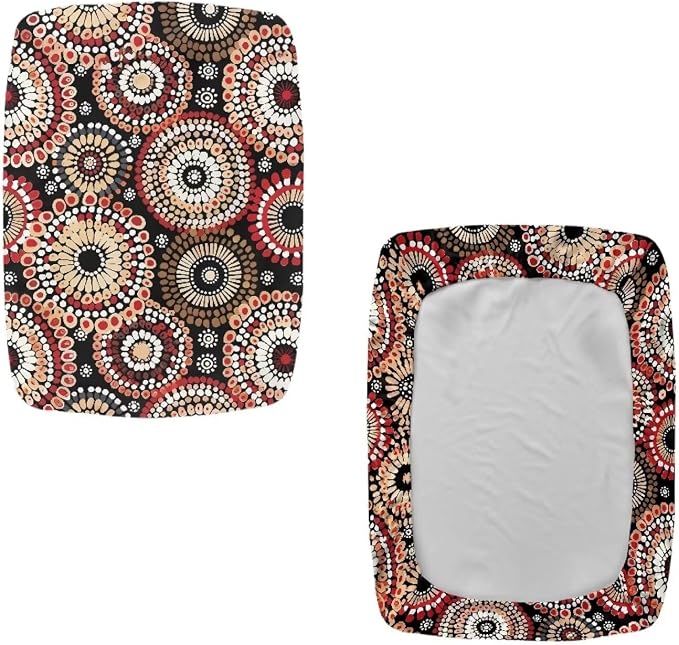 Boho Floral Bar Stool Covers Rectangle Set of 2 Stretch Barstool Seat Covers Bar Stool Chair Covers Rectangle Removable Bar Stool Seat Covers Bench Covers Slipcover Vanity Chair Cover