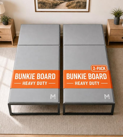 Meliusly Heavy Duty Bunkie Board Twin XL 2-Pack (38x79 Each) - Non-Slip Breathable Bed Support Board for Slatted Bed Frame, Anti-Sag Under Bed Support, Noise Minimizing Moisture Resistant
