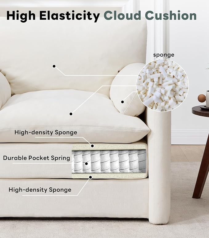 Tbfit Pull Out Sofa Bed with Chair, 3 in 1 Sleeper Sofa Couch with USB & Storage Chaise, Comfy Convertible Sleeper Sofas for Living Room, Small Spaces, White