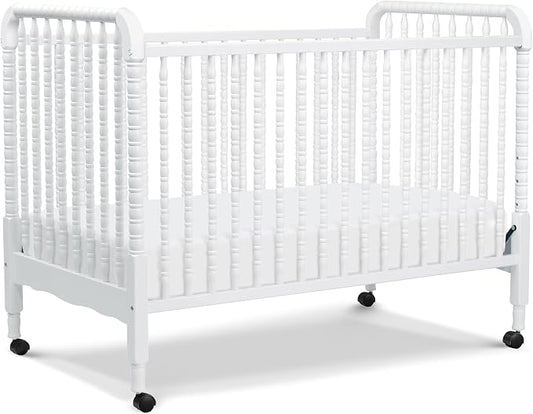 daVinci Jenny Lind 3-in-1 Baby Crib Convertible to Toddler Bed, Daybed - Easy to Assemble - GREENGUARD Gold Certified - 4 Adjustable Mattress Heights, Conversion Kit Sold Separately - White